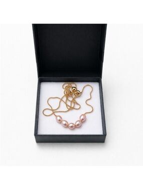 Bundle Of Three REAL Baroque Freshwater Pearl Necklace 18K Gold pearl